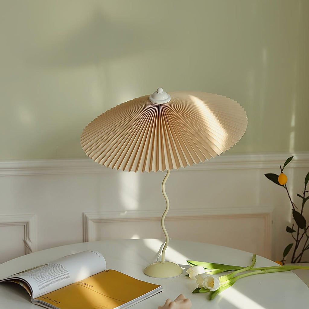 Pleated Hat Table Light, Bedside Table Lamp, detail 6