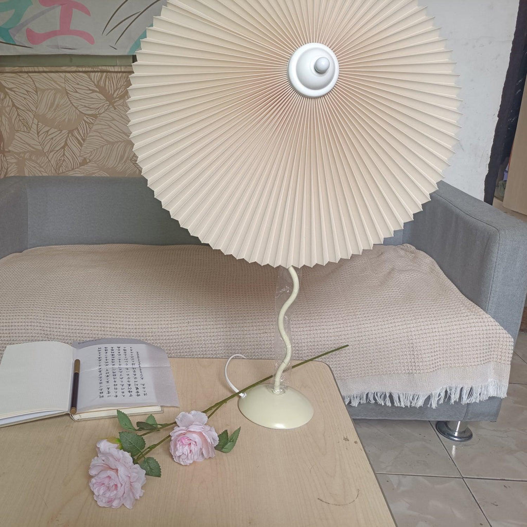 Pleated Hat Table Light, Bedside Table Lamp, detail 7