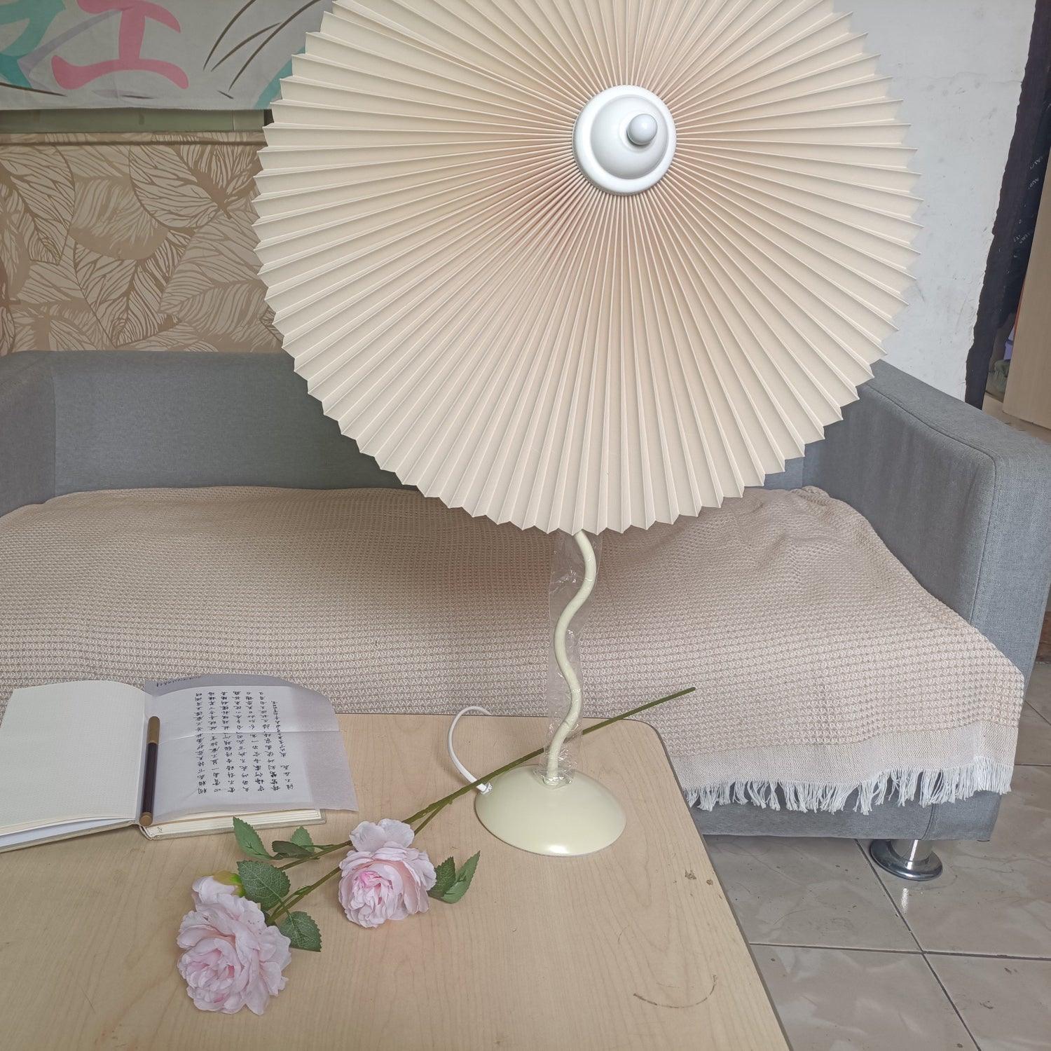 Pleated Hat Table Light, Bedside Table Lamp, detail 7