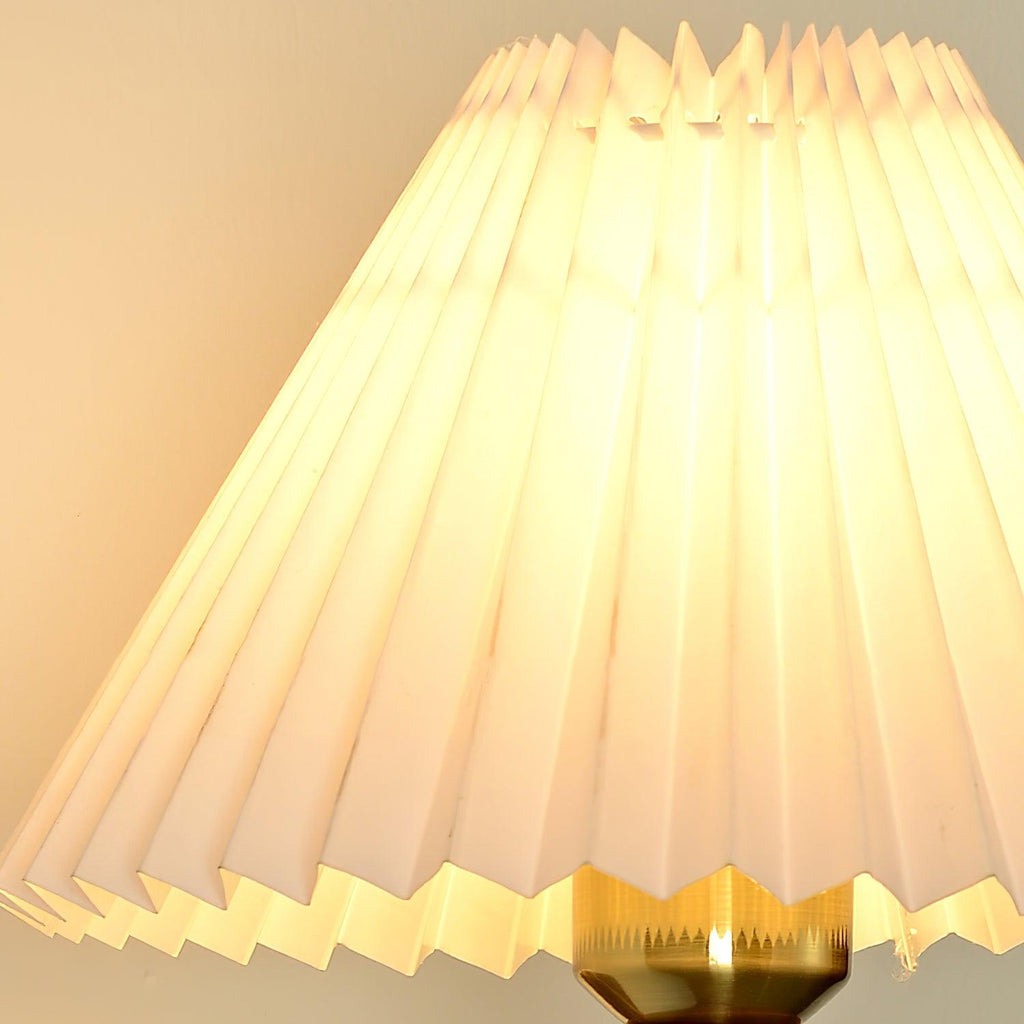Pleated Walnut Lamp bracket Wall Light, Hardwired Wall Sconce, detail 30