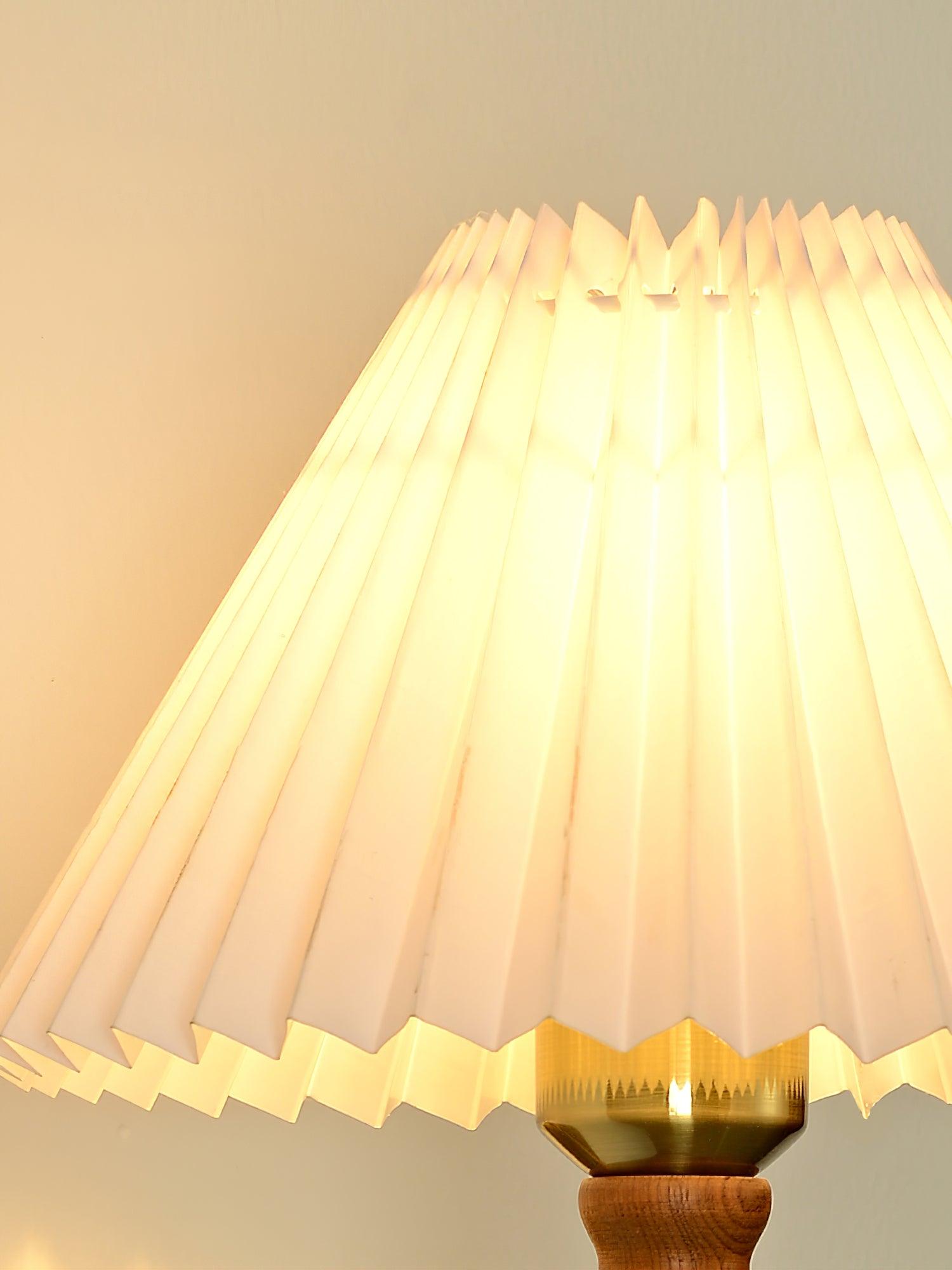 Pleated Walnut Lamp bracket Wall Light, Hardwired Wall Sconce, detail 16
