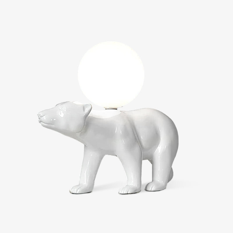 Polar Bear Table Light, Bedside Table Lamp, Resin, Dia 24cm x H 37 cm