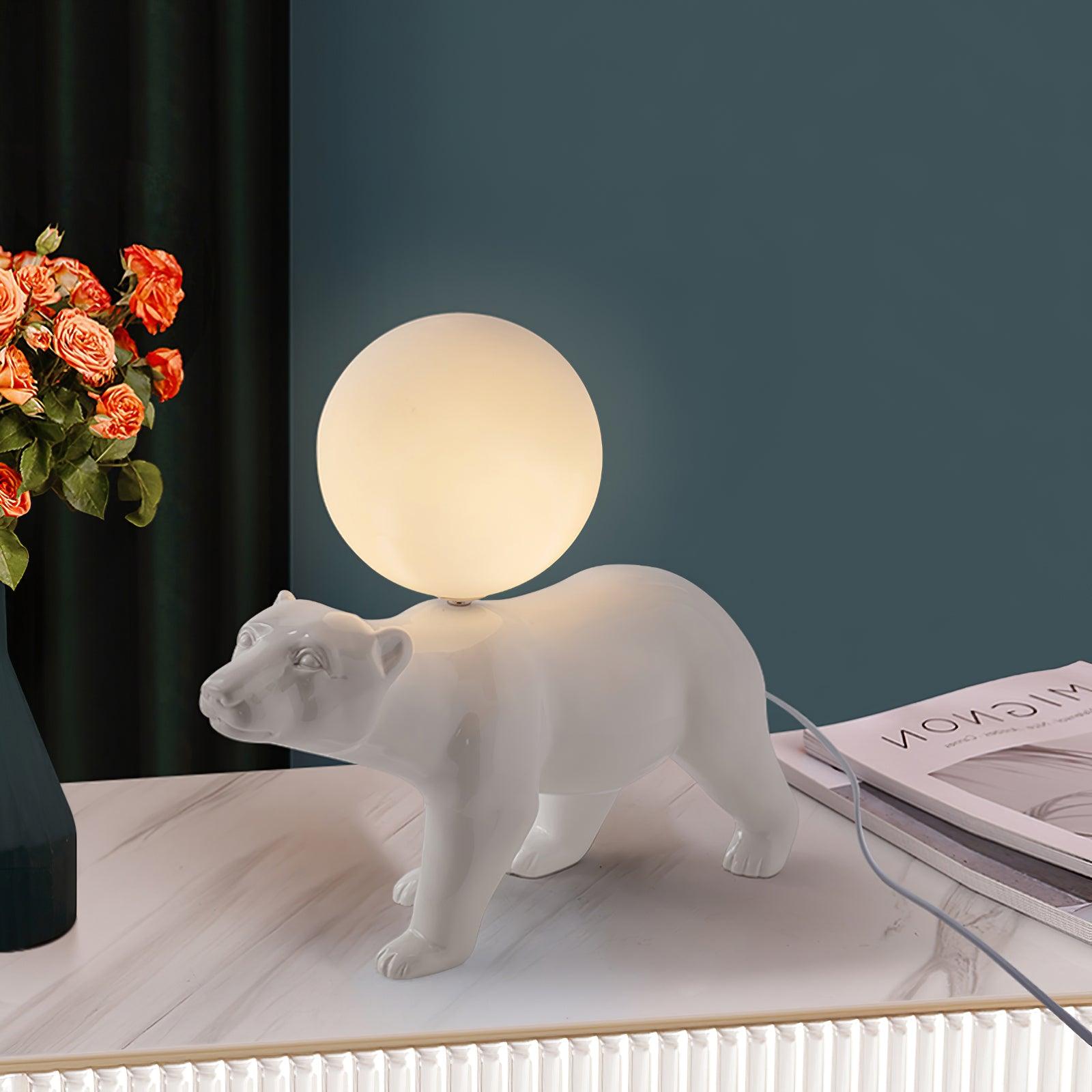 Polar Bear Table Light, Bedside Table Lamp, detail 2