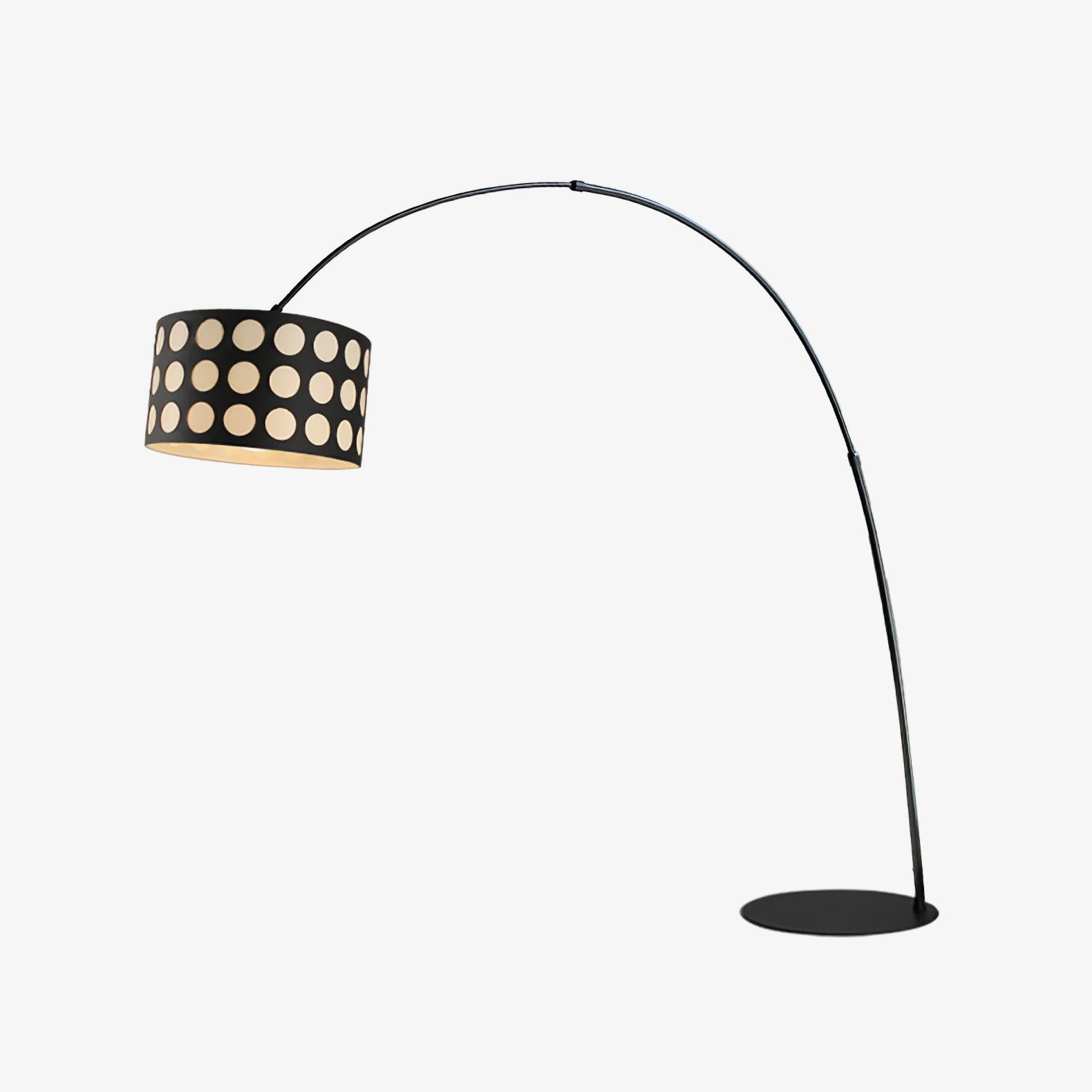 Polka Arc Fabric Floor Light, Floor Lamp, Metal, ∅ 19.7″ x H 63″