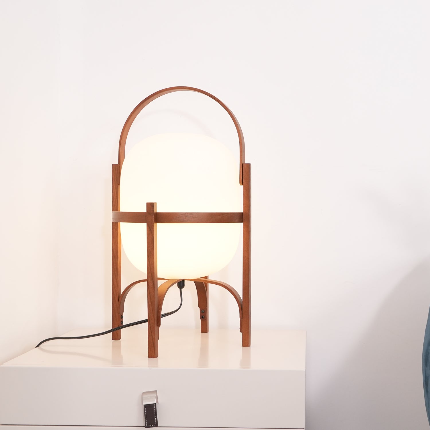Portable Lantern Glass Table Light, Bedside Table Lamp, detail 71