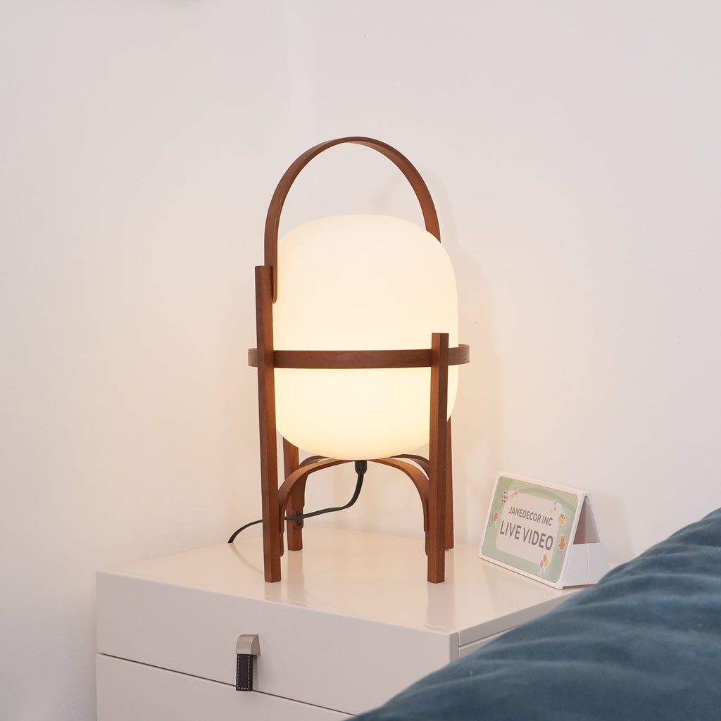 Portable Lantern Glass Table Light, Bedside Table Lamp, detail 74