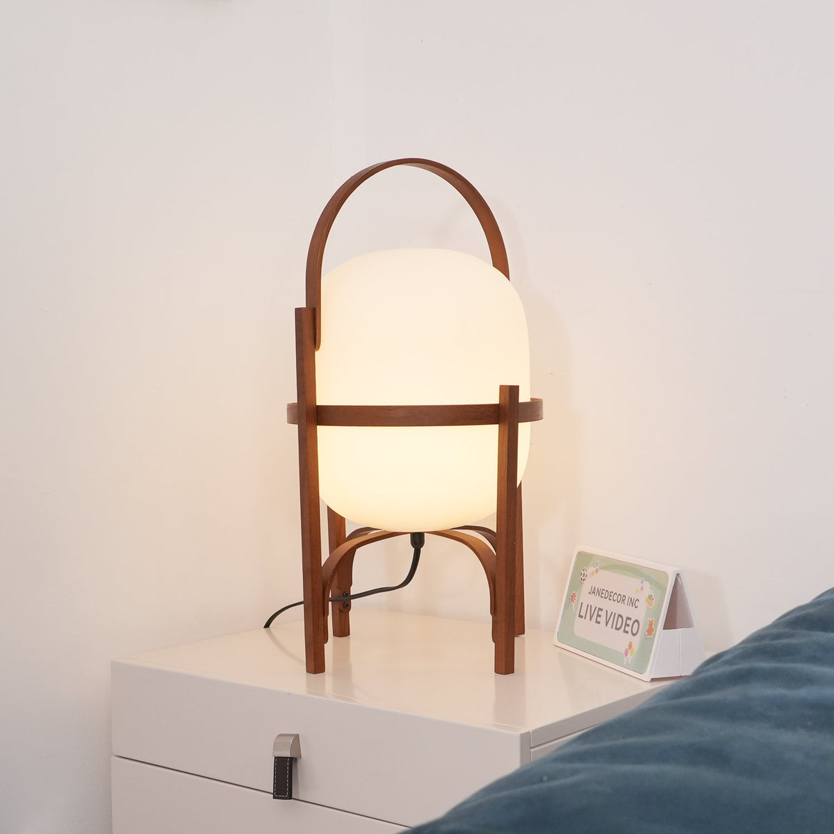 Portable Lantern Glass Table Light, Bedside Table Lamp, detail 74
