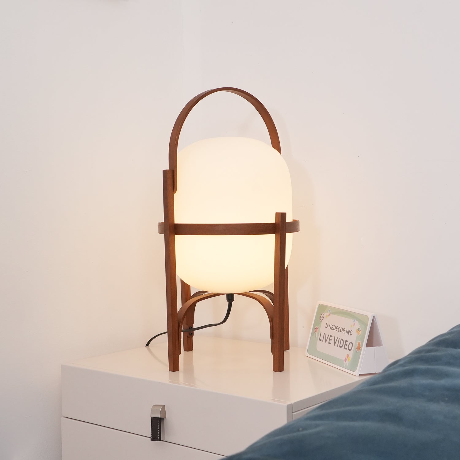 Portable Lantern Glass Table Light, Bedside Table Lamp, detail 74
