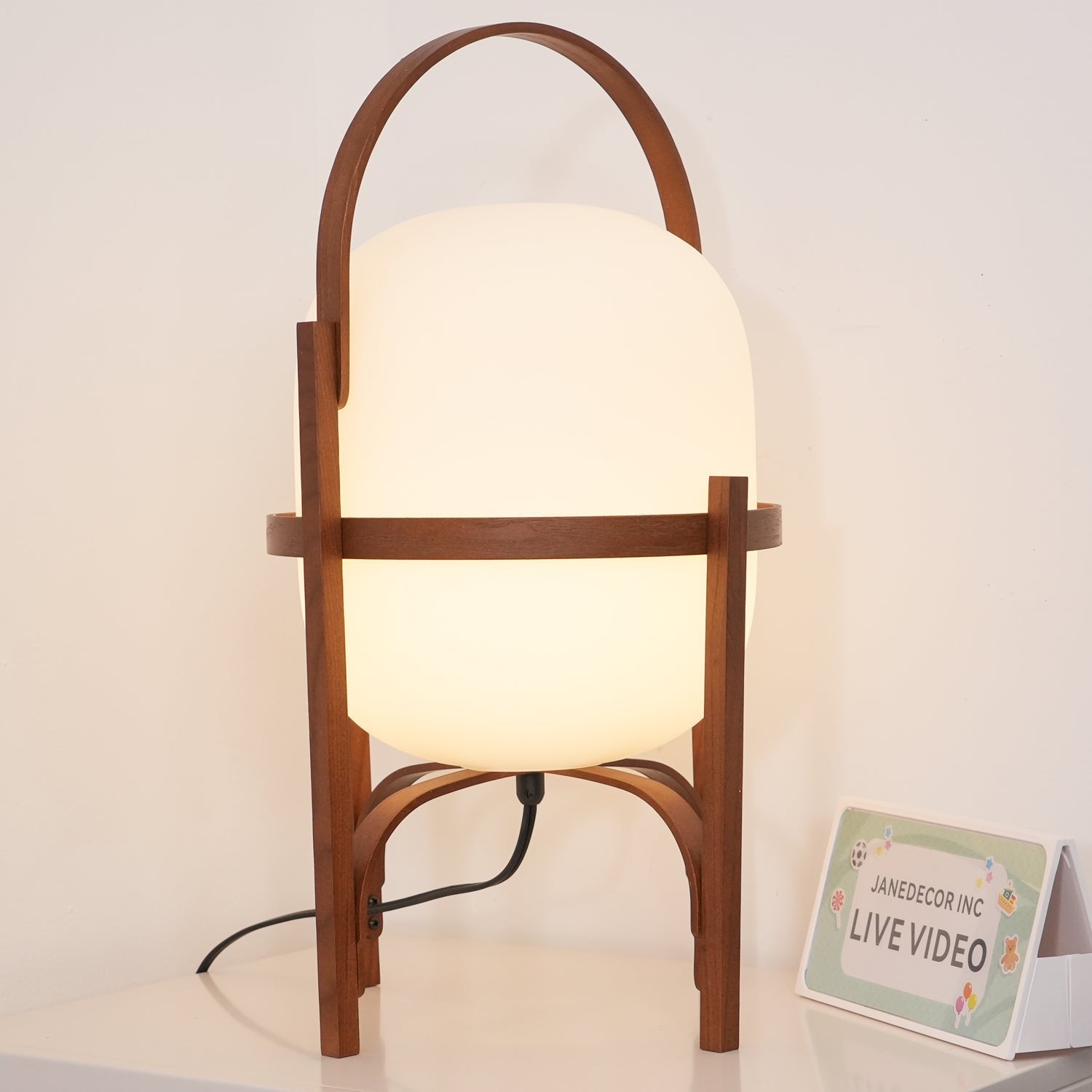 Portable Lantern Glass Table Light, Bedside Table Lamp, detail 75