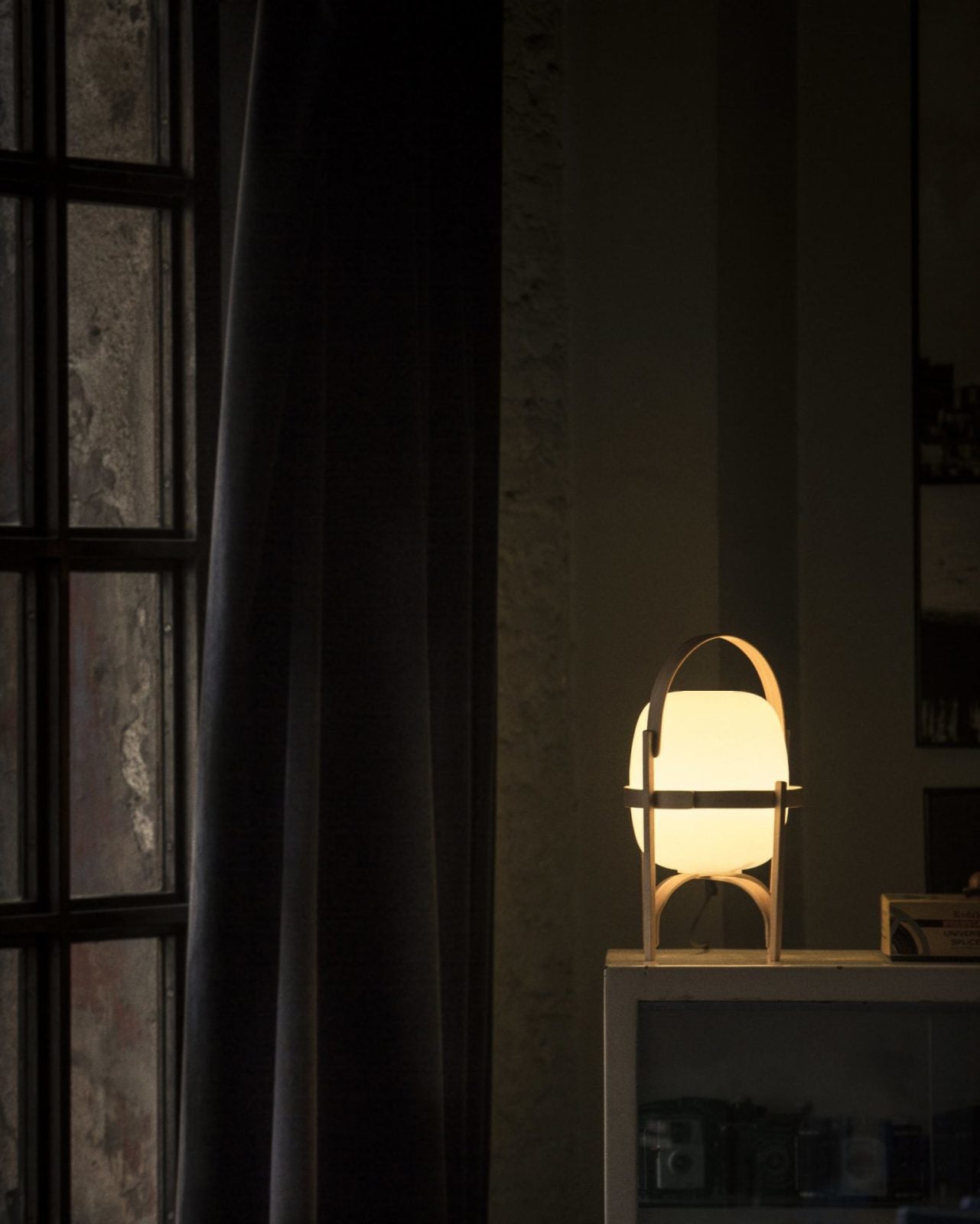 Portable Lantern Glass Table Light, Bedside Table Lamp, detail 21