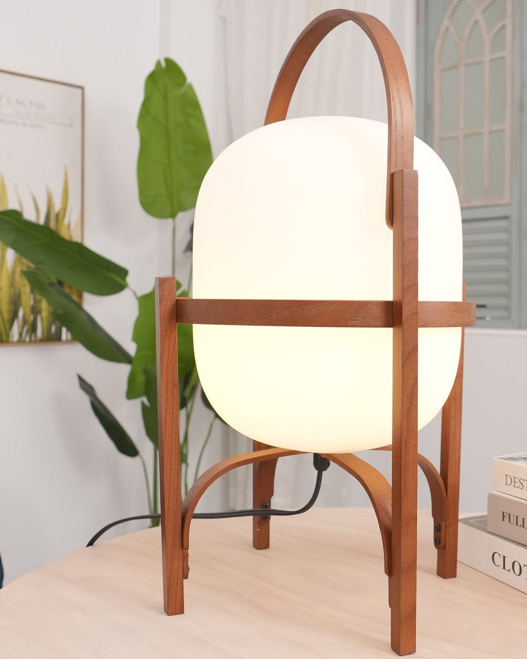 Portable Lantern Glass Table Light, Bedside Table Lamp, detail 64