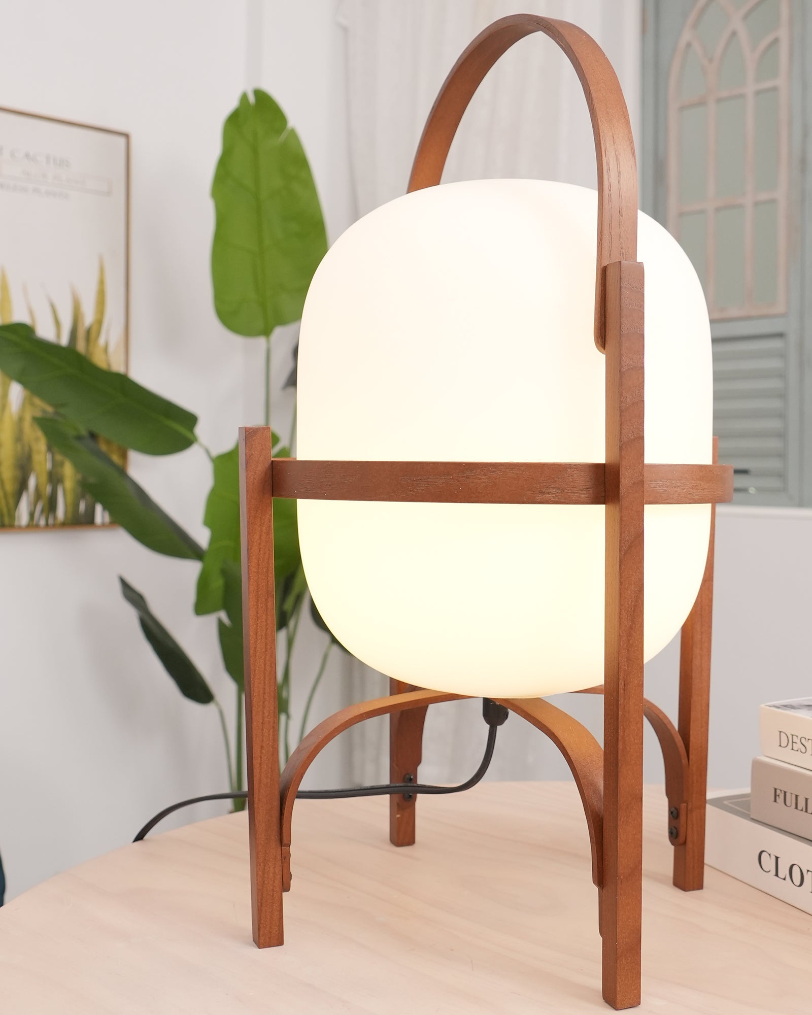 Portable Lantern Glass Table Light, Bedside Table Lamp, detail 64