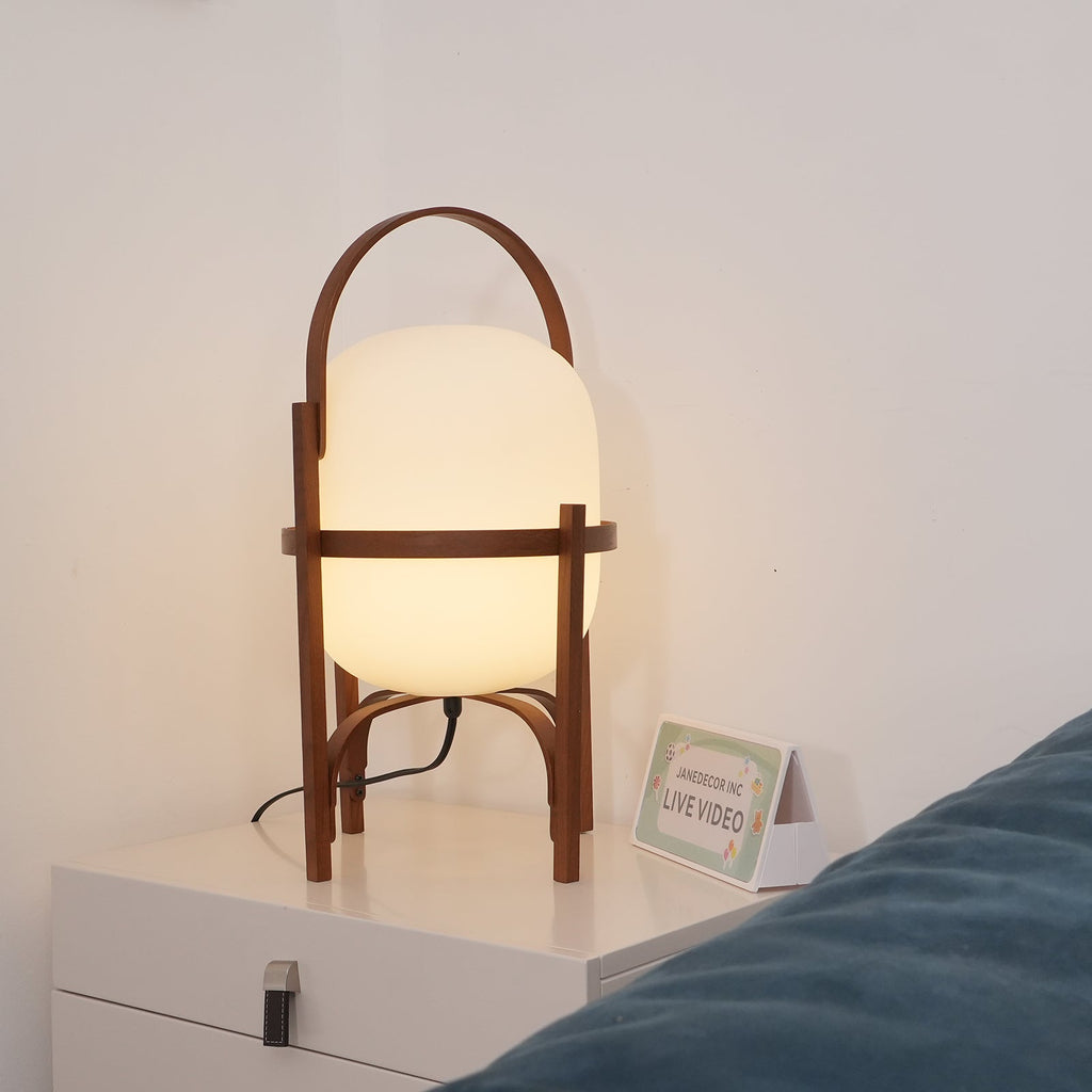 Portable Lantern Glass Table Light, Bedside Table Lamp, detail 65