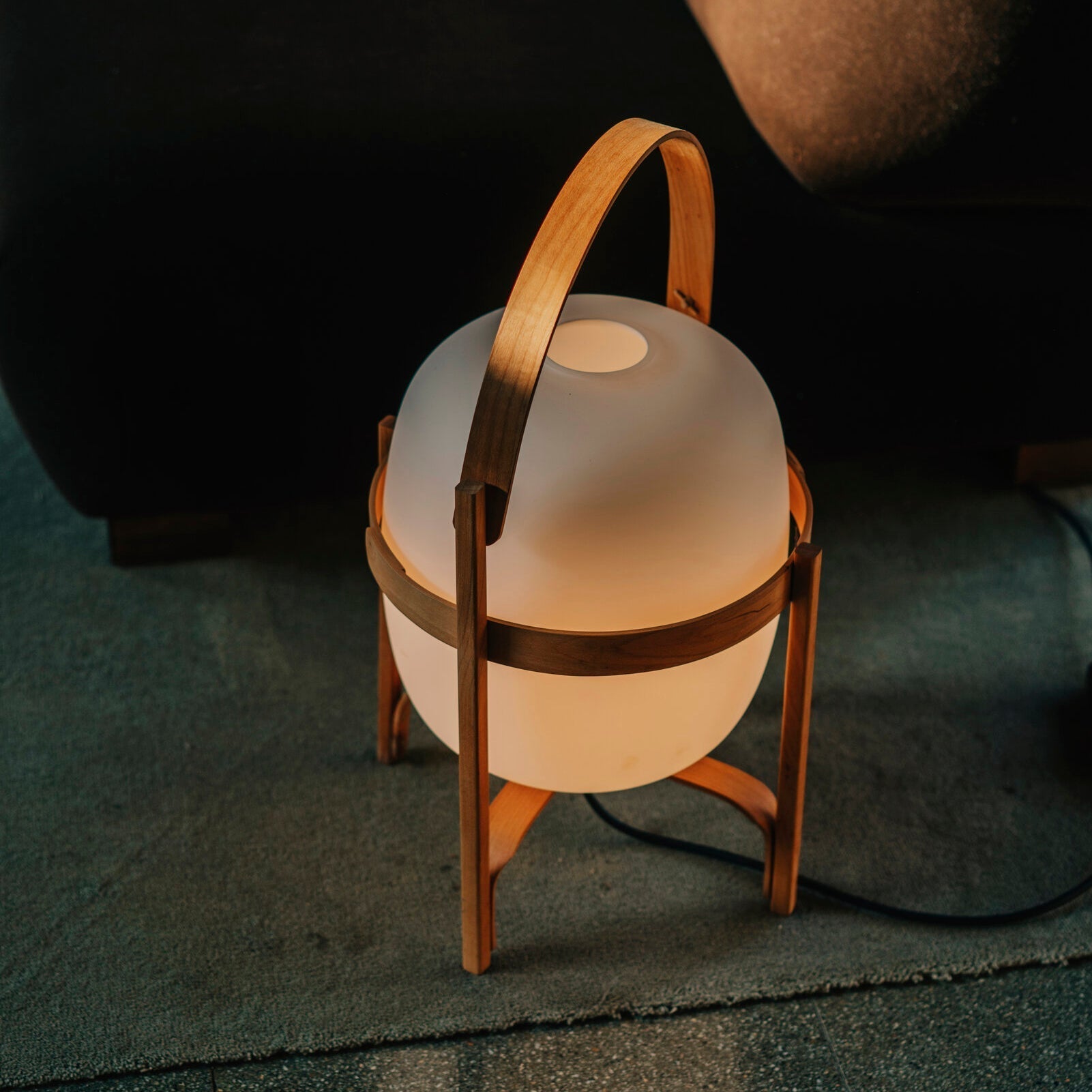 Portable Lantern Glass Table Light, Bedside Table Lamp, detail 7