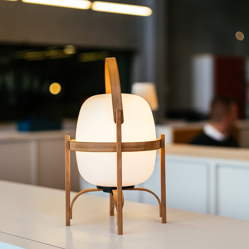 Portable Lantern Glass Table Light, Bedside Table Lamp, detail 2