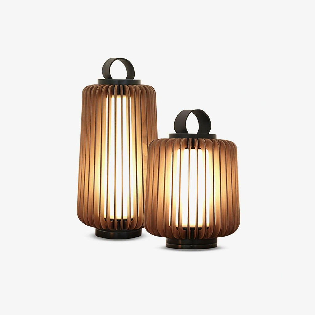 Portable Lantern Exterior Light - ∅ 7.9″ x H 9.1″ Metal, Outdoor Wall Light
