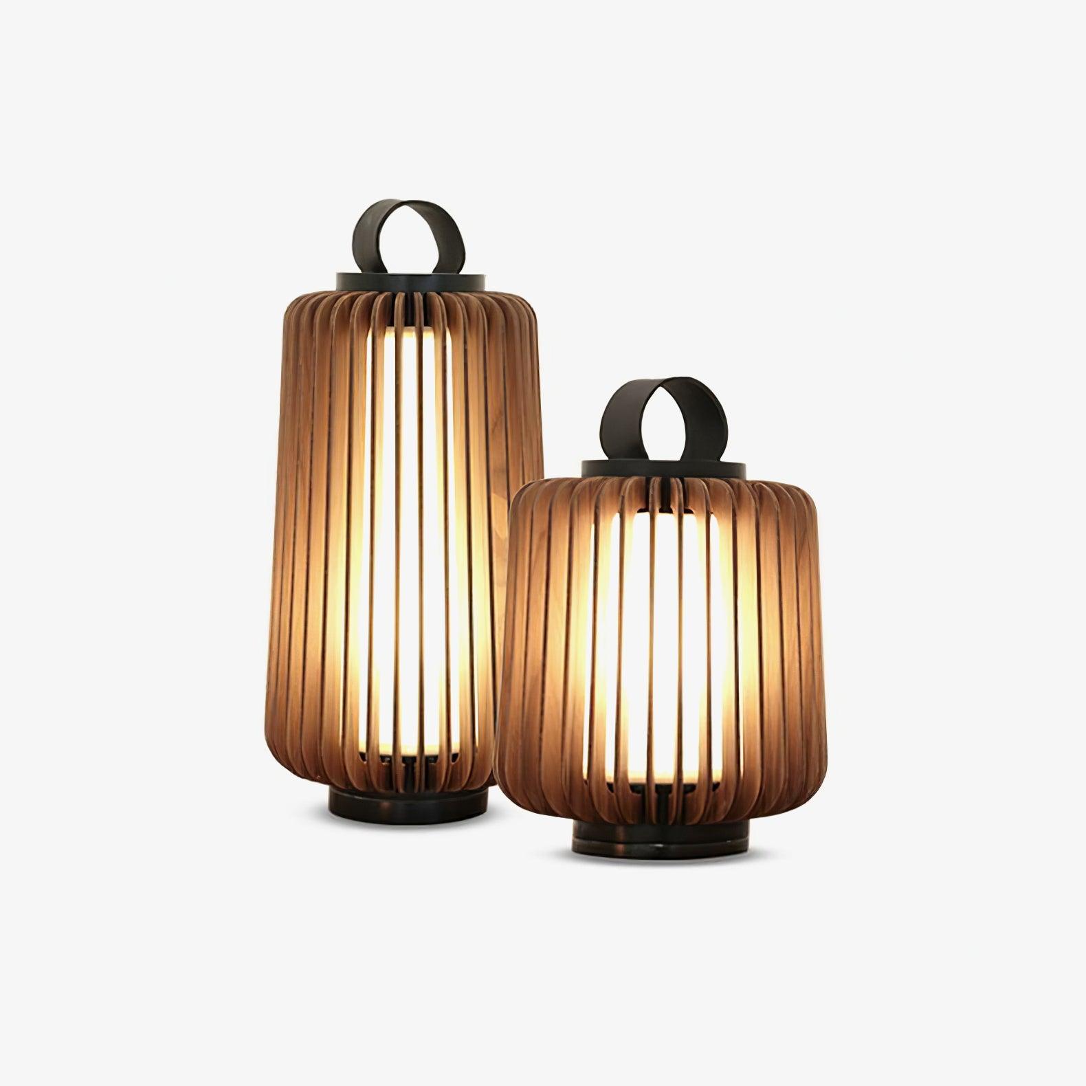 Portable Lantern Exterior Light - ∅ 7.9″ x H 9.1″ Metal, Outdoor Wall Light