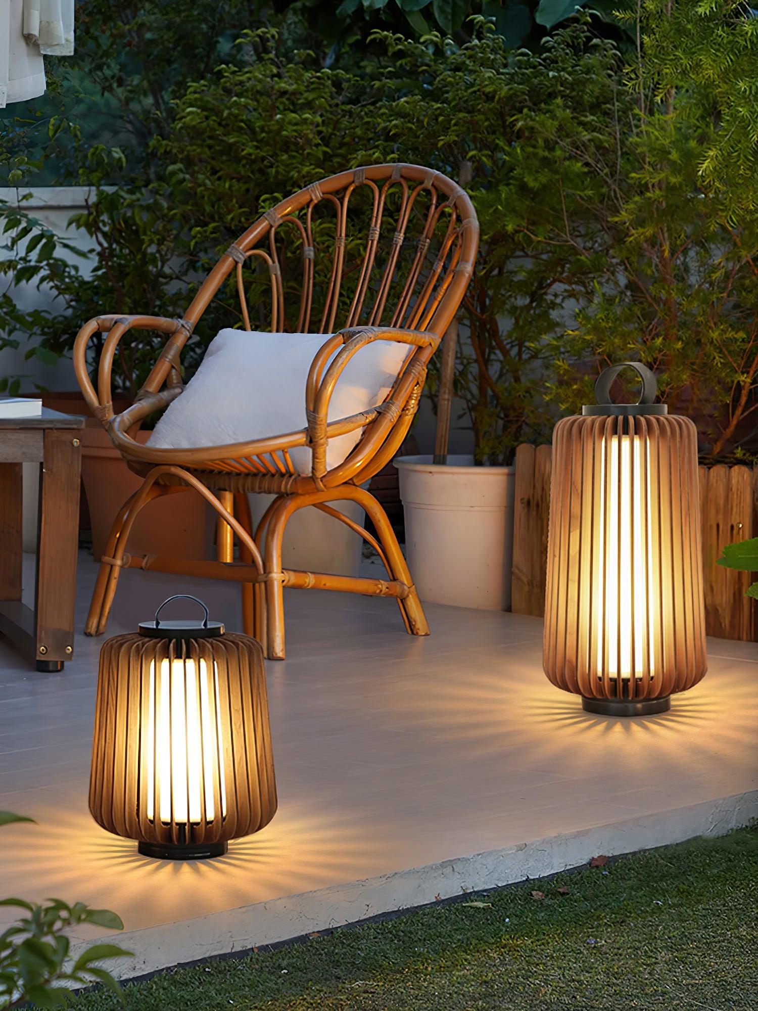 Portable Lantern Exterior Light - ∅ 7.9″ x H 9.1″ Metal, Outdoor Wall Light, detail 6