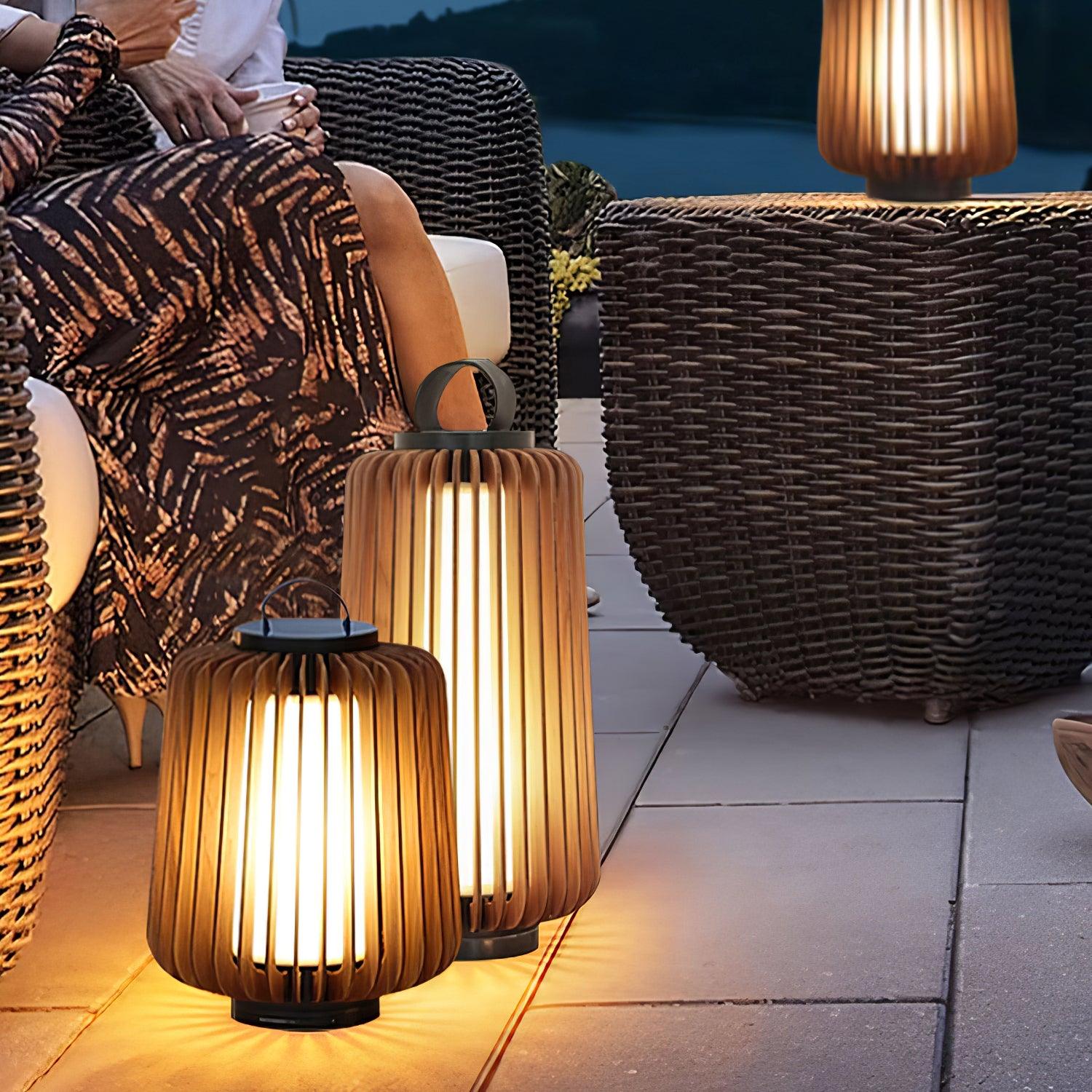 Portable Lantern Exterior Light - ∅ 7.9″ x H 9.1″ Metal, Outdoor Wall Light, detail 4