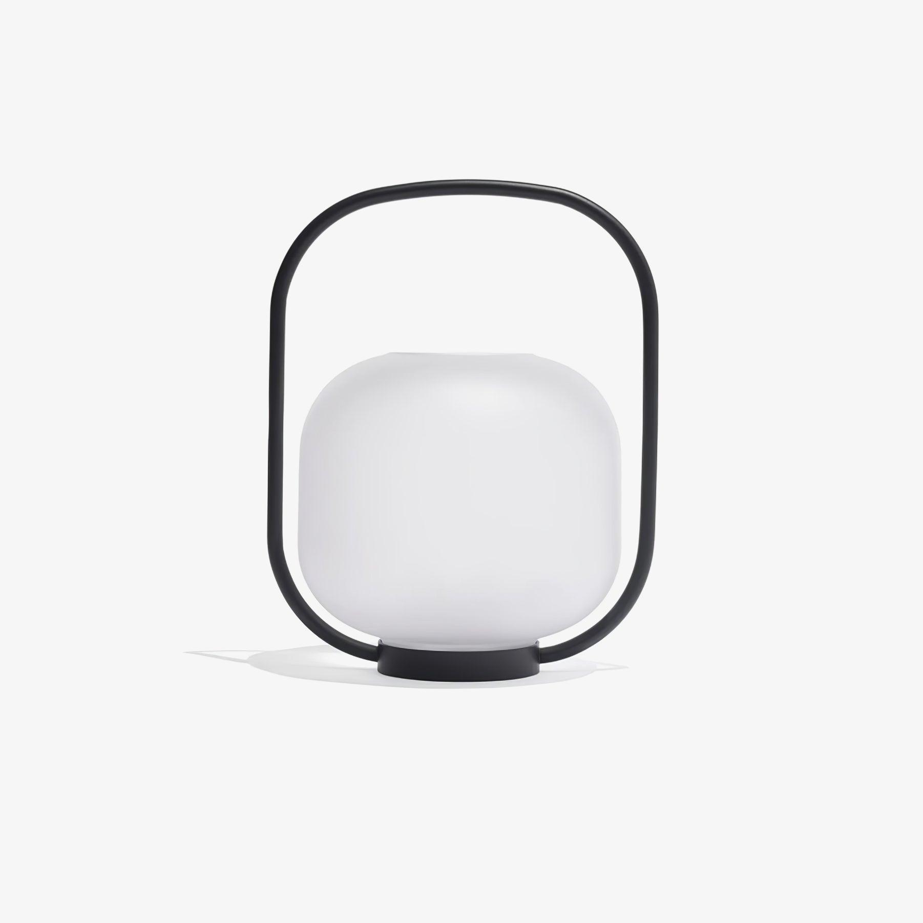 Portable Lantern Exterior Table Light, Outdoor Wall Light, Metal, ∅ 12.2″ x H 15.4″
