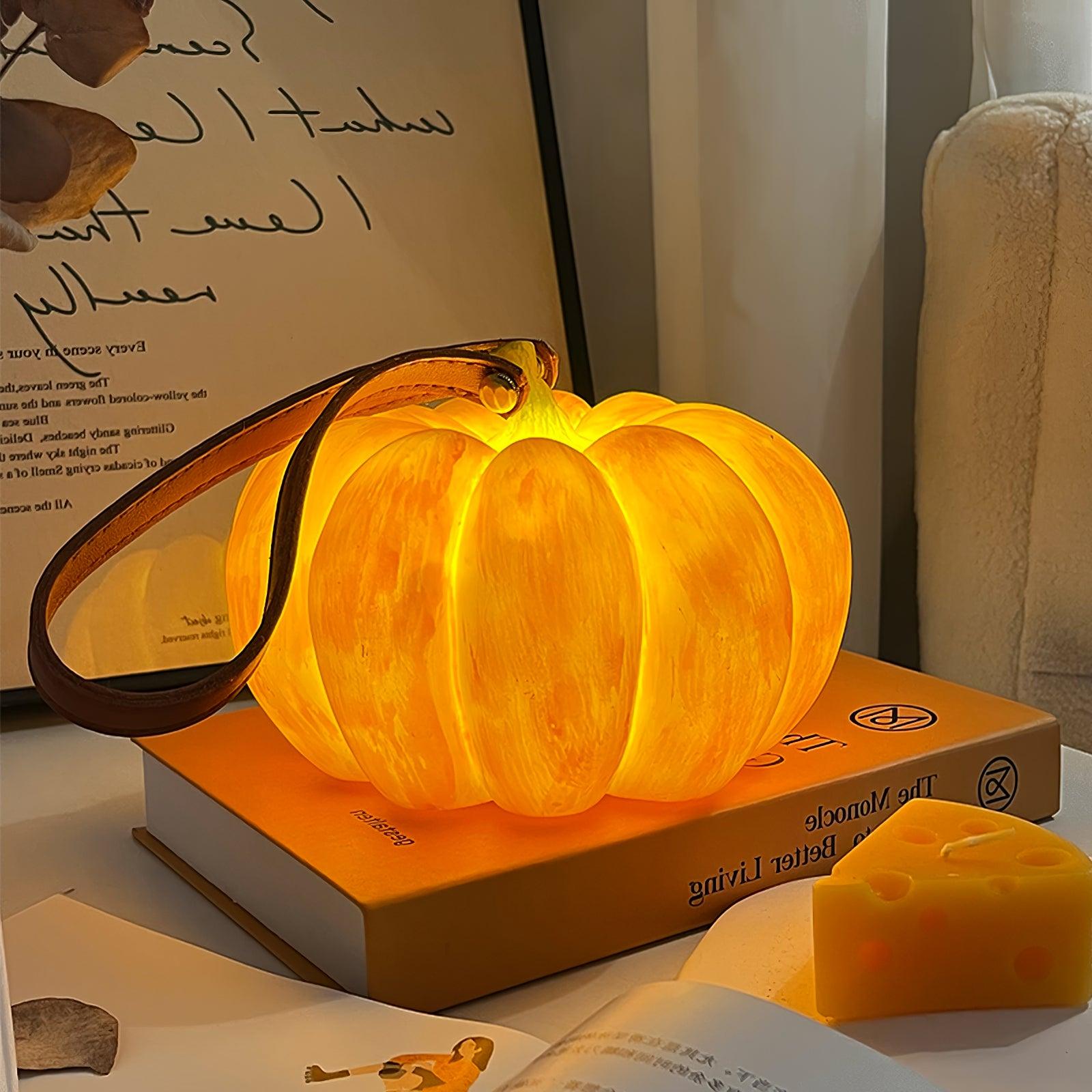 Portable Pumpkin Built-in Battery Table Light, Bedside Table Lamp, detail 3