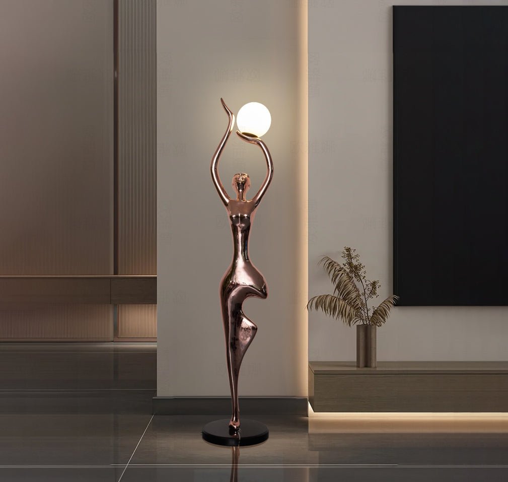 Pose Yoga Sculpture Floor Light, Floor Lamp, detail 8