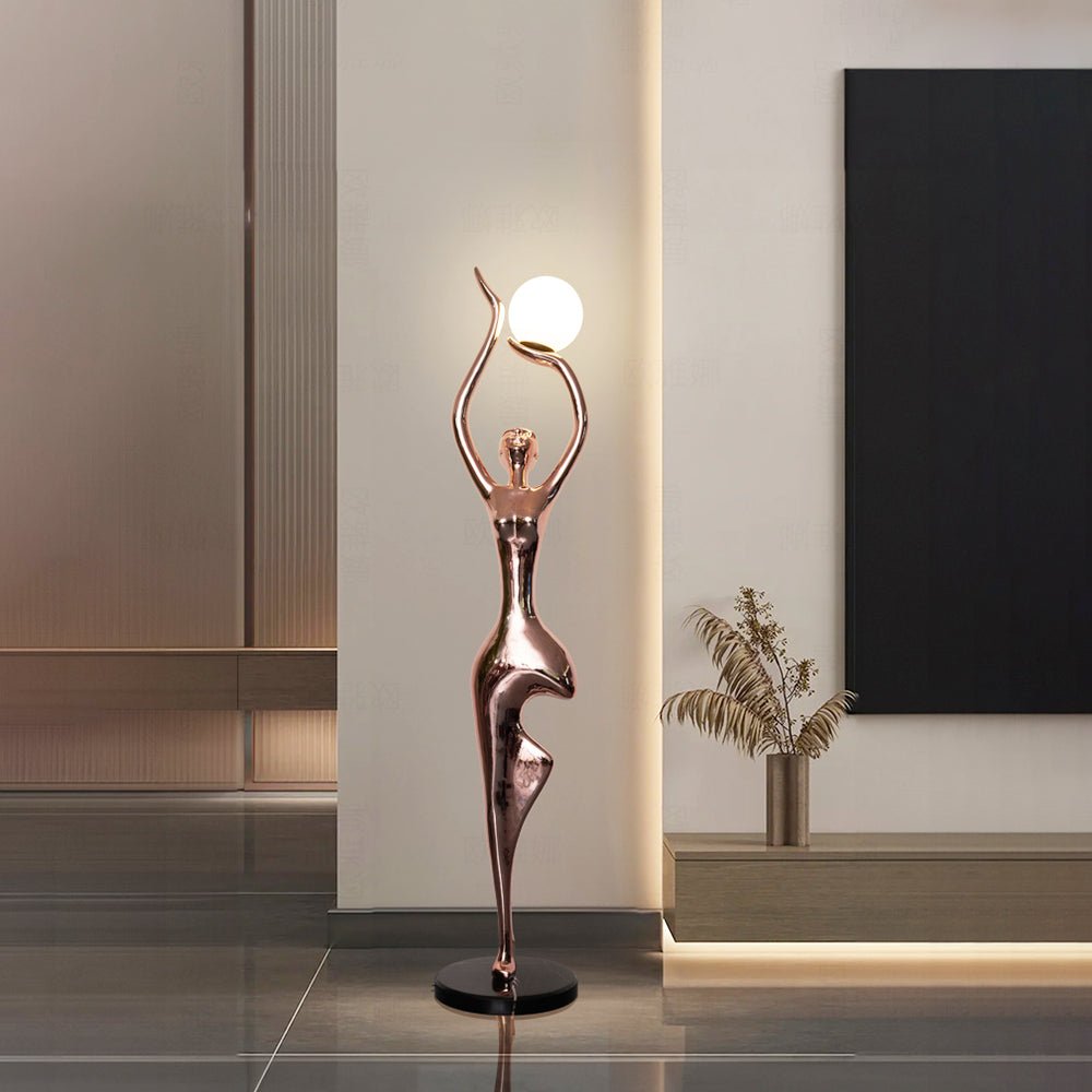 Pose Yoga Sculpture Floor Light, Floor Lamp, detail 9