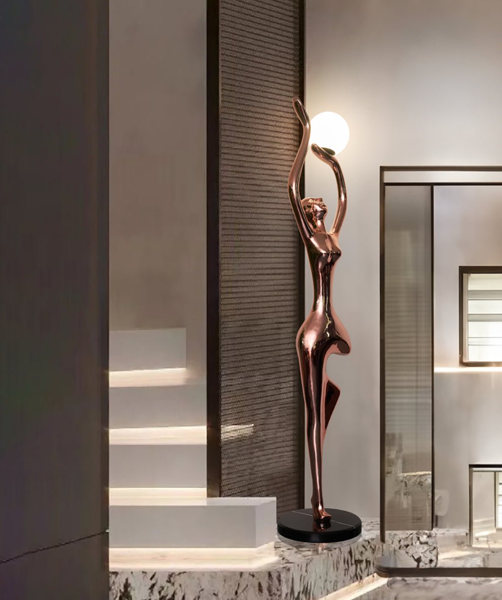 Pose Yoga Sculpture Floor Light, Floor Lamp, detail 10