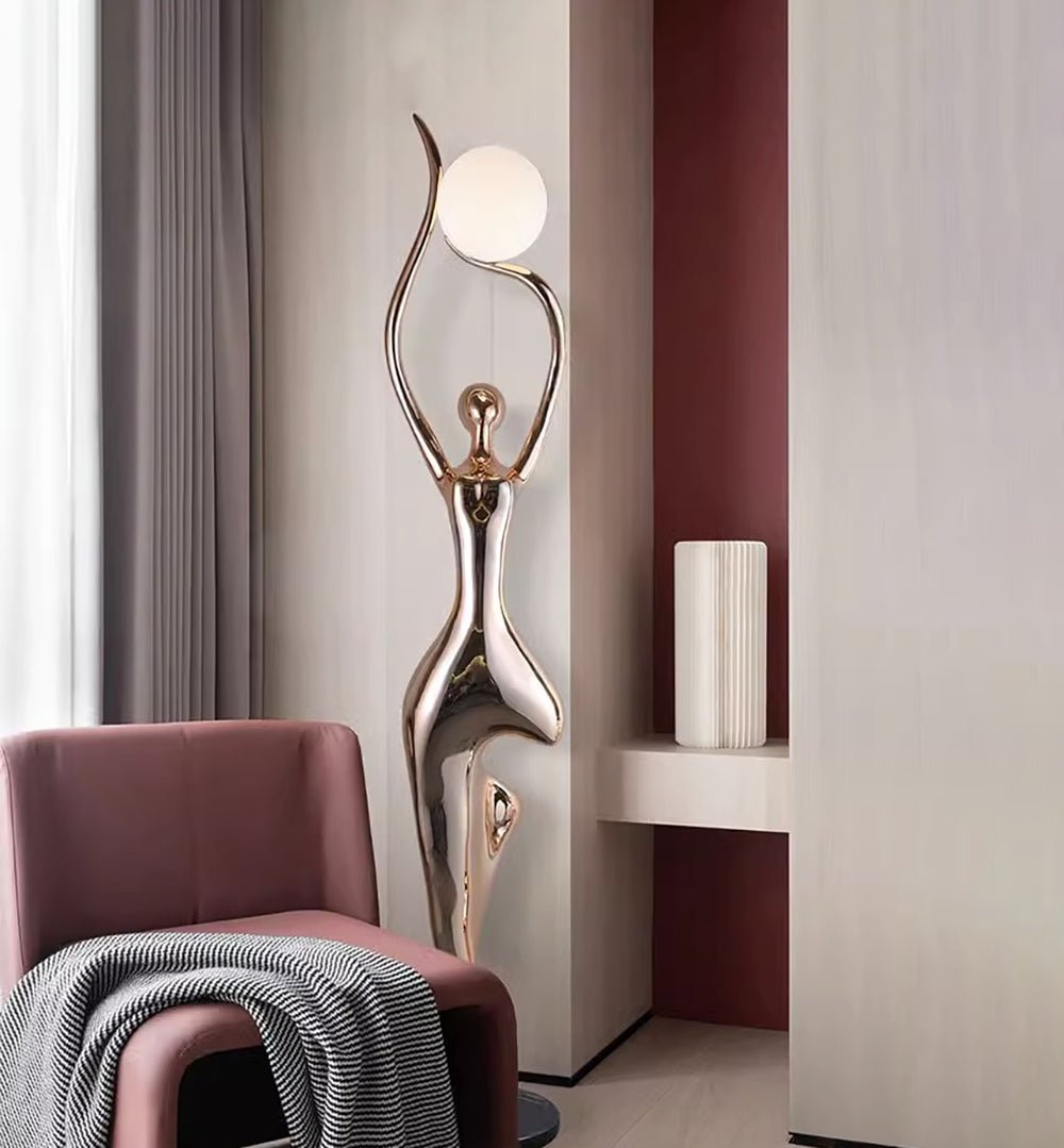 Pose Yoga Sculpture Floor Light, Floor Lamp, detail 3