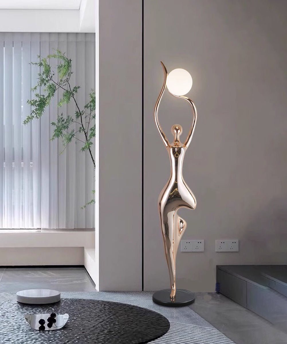 Pose Yoga Sculpture Floor Light, Floor Lamp, detail 5