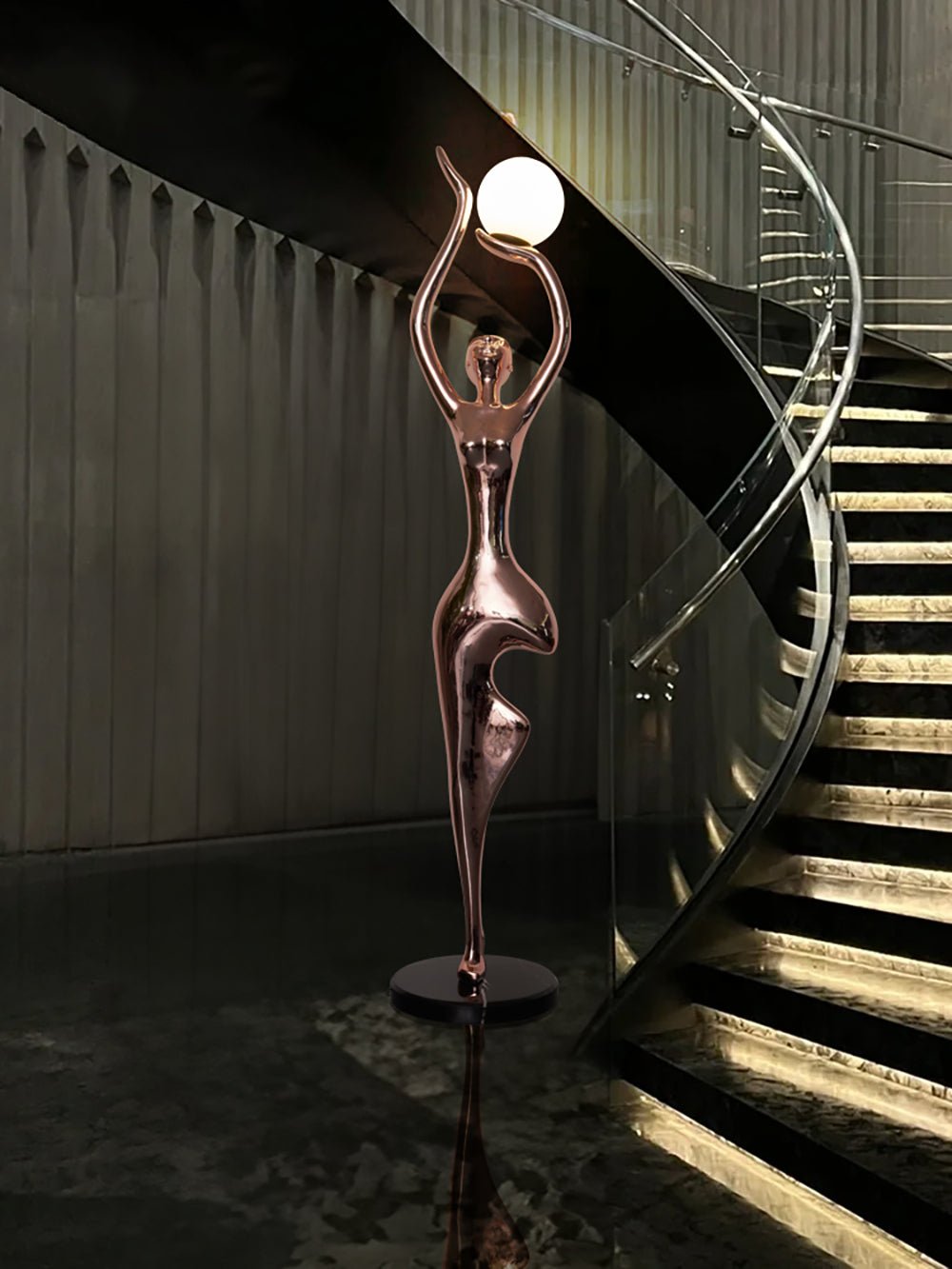 Pose Yoga Sculpture Floor Light, Floor Lamp, detail 6