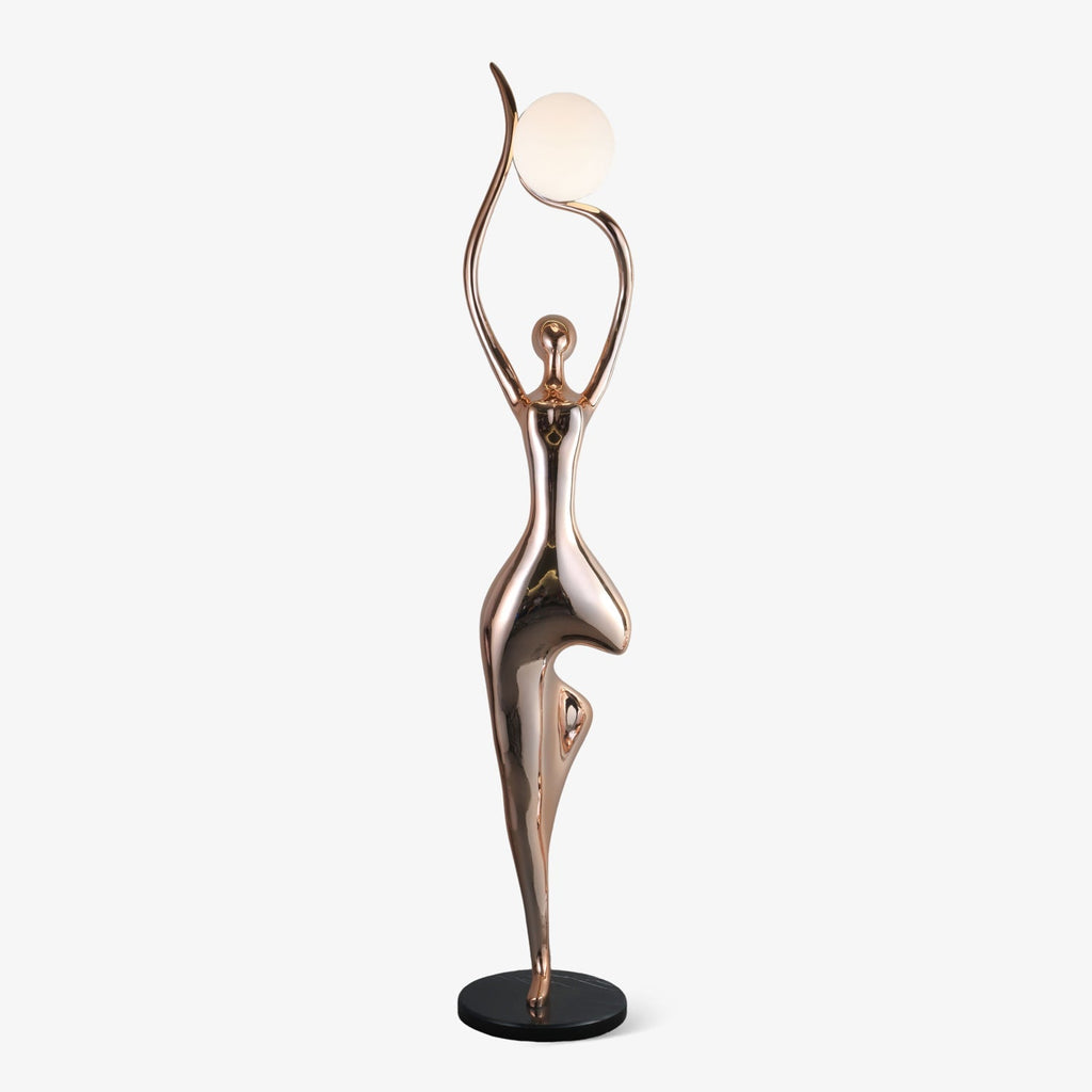 Pose Yoga Sculpture Floor Light, Floor Lamp, Metal, Dia 38cm x H 192cm