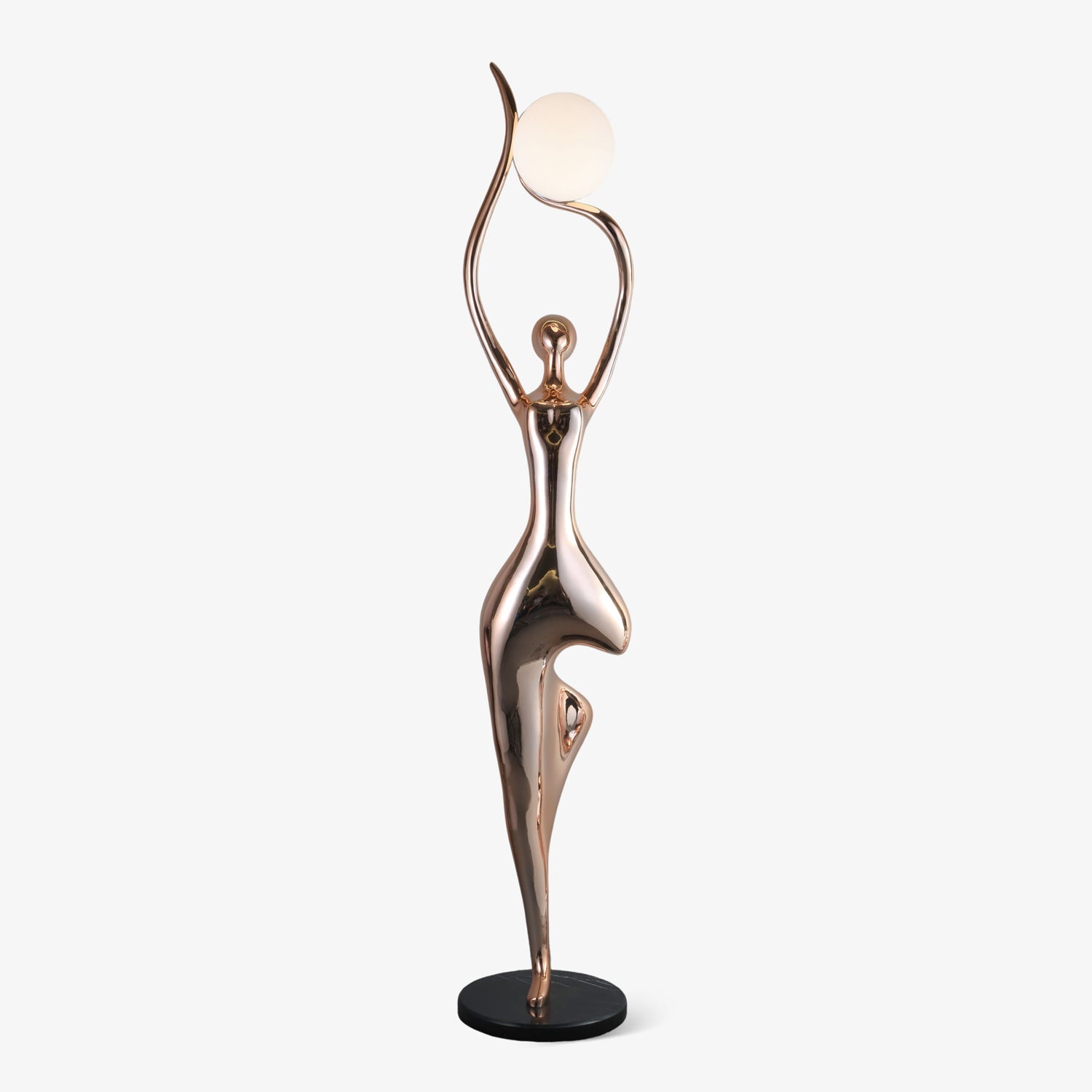 Pose Yoga Sculpture Floor Light, Floor Lamp, Metal, Dia 38cm x H 192cm