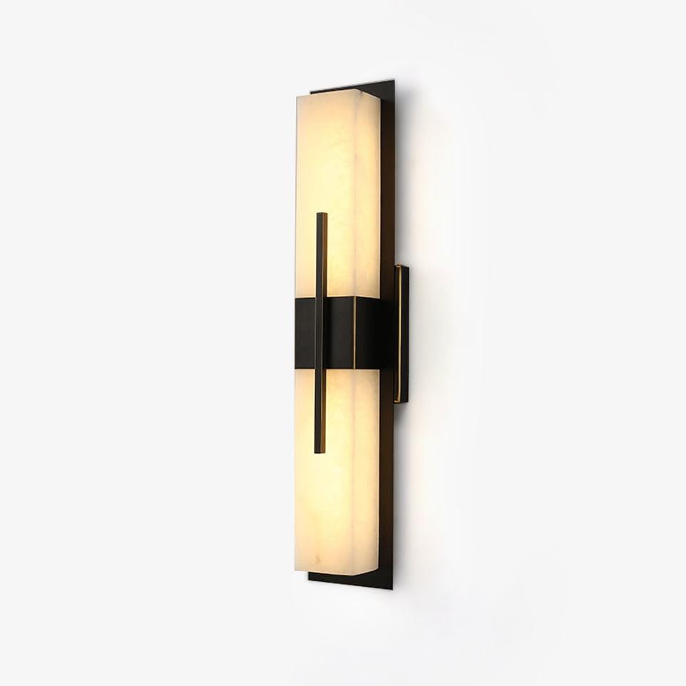 Axis Twin Alabaster Wall Light, Hardwired Wall Sconce, detail 2