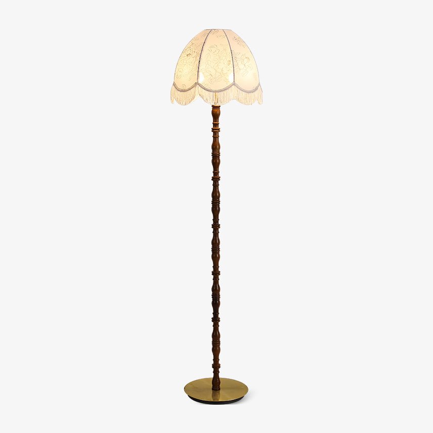 Printed Tassel Floor Light, Floor Lamp, Metal, Dia 40cm x H 165 cm