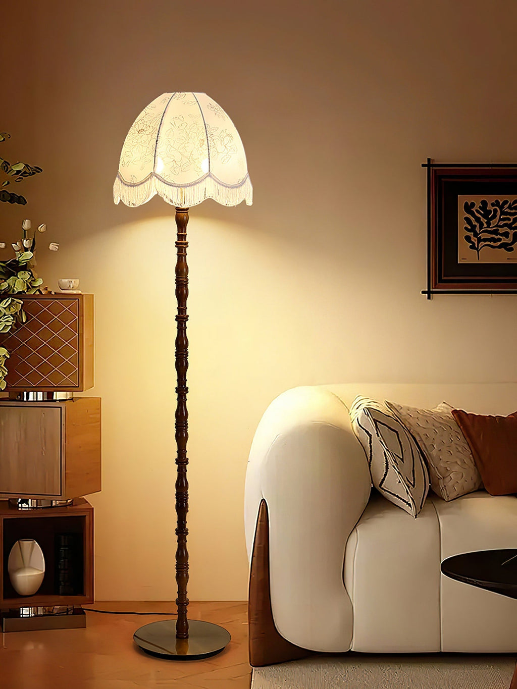 Printed Tassel Floor Light, Floor Lamp, detail 9