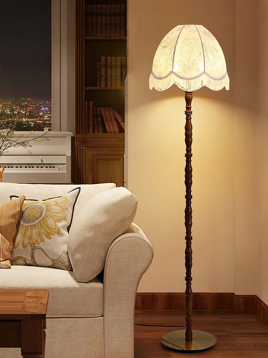 Printed Tassel Floor Light, Floor Lamp, detail 8