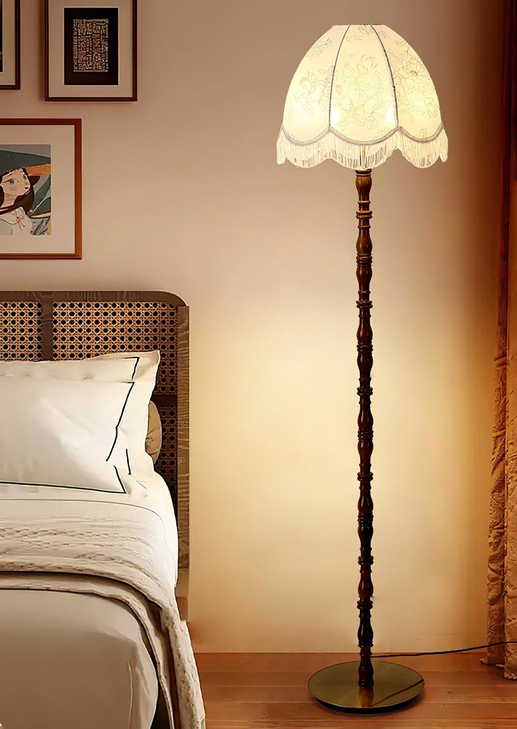Printed Tassel Floor Light, Floor Lamp, detail 7