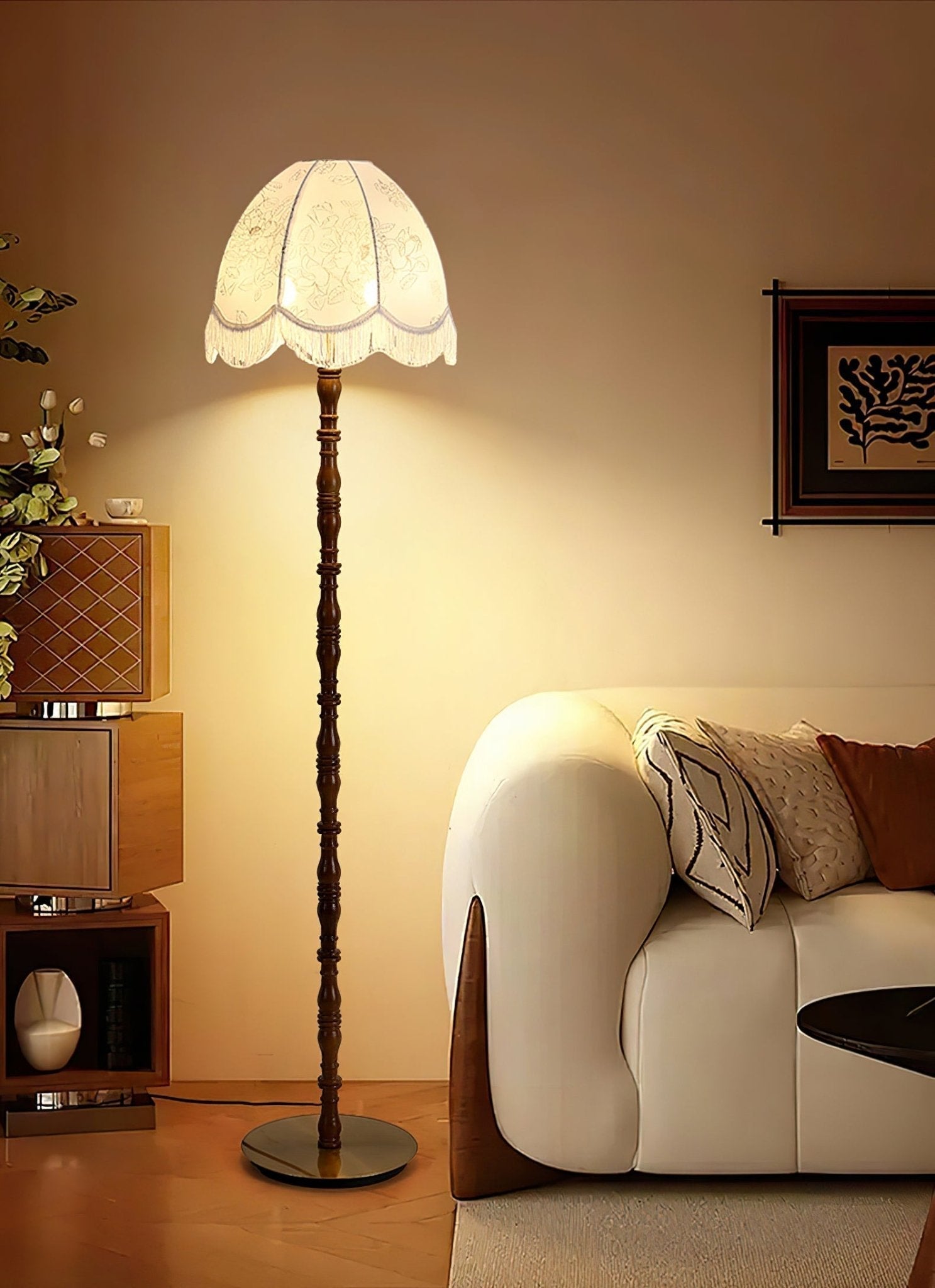 Printed Tassel Floor Light, Floor Lamp, detail 6