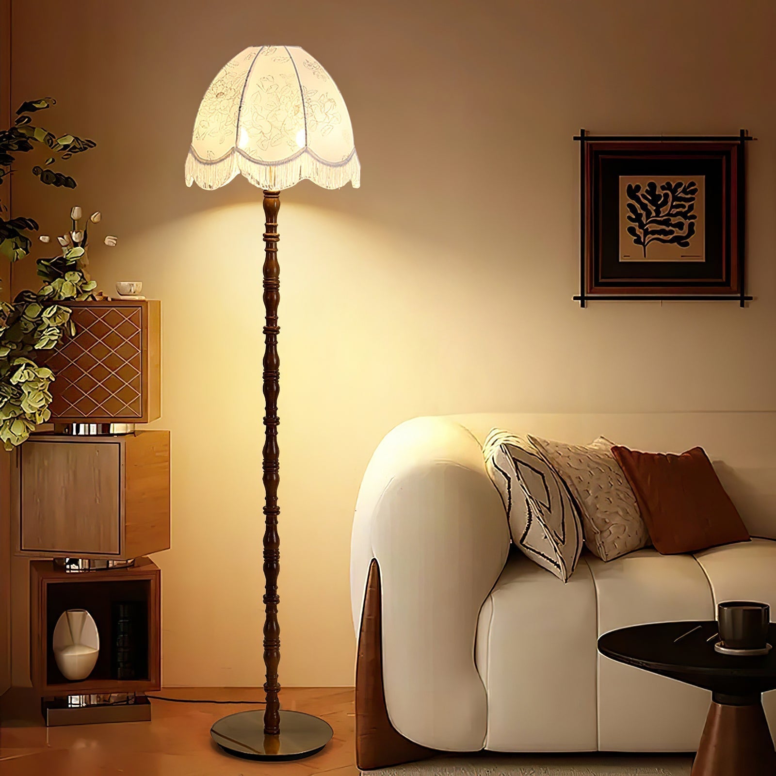 Printed Tassel Floor Light, Floor Lamp, detail 3