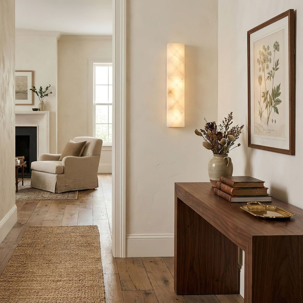 Prism Alabaster Wall Light, Hardwired Wall Sconce, detail 7