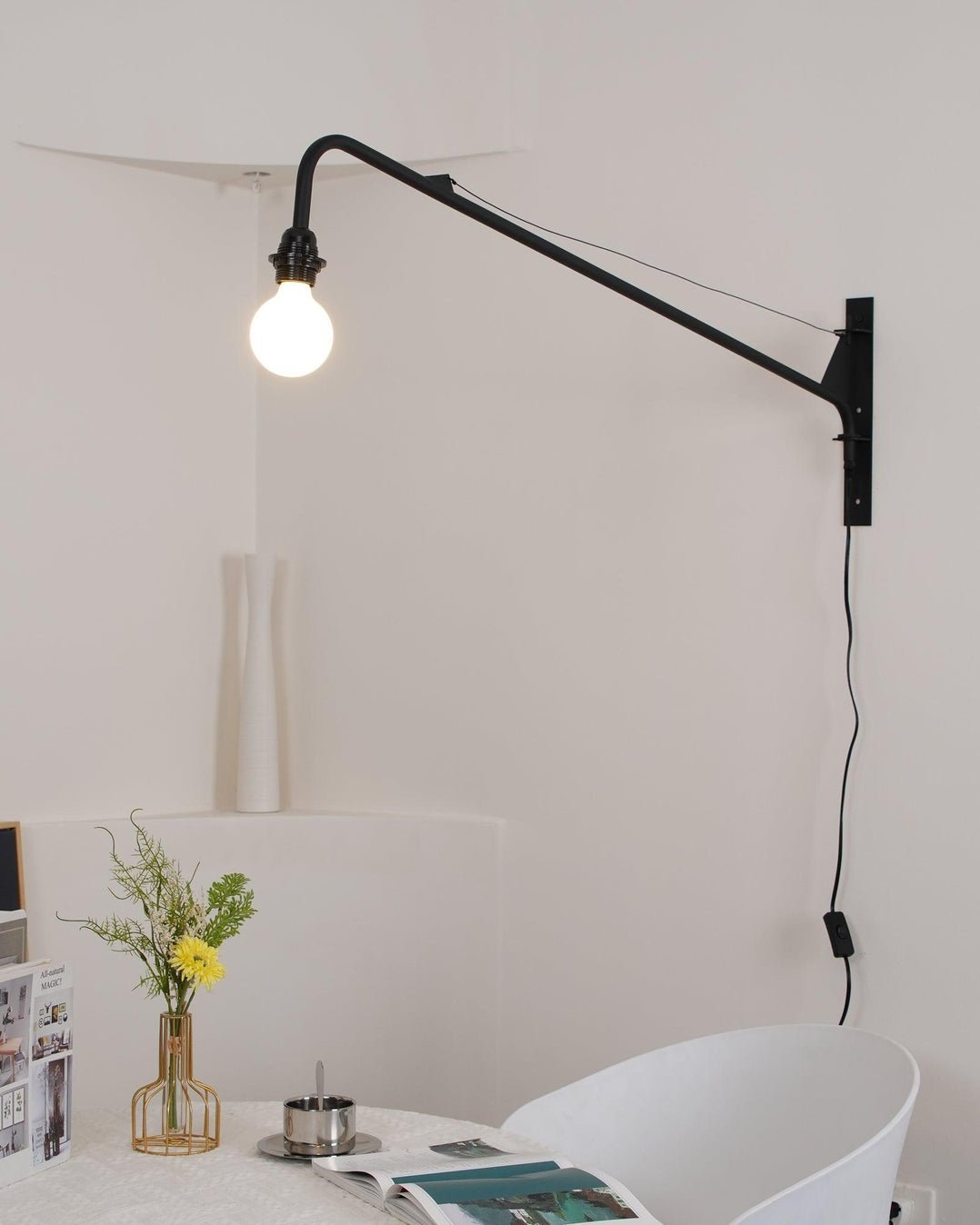 Prouve Petite Potence Wall Light, Plug-In Wall Sconce, detail 6