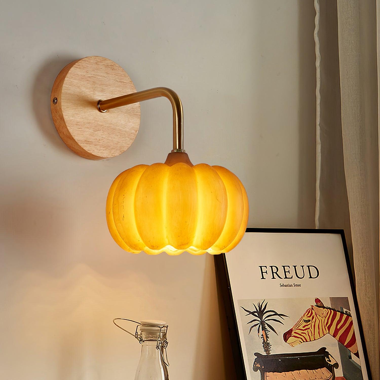 Pumpkin Wall Light, Hardwired Wall Sconce, detail 3