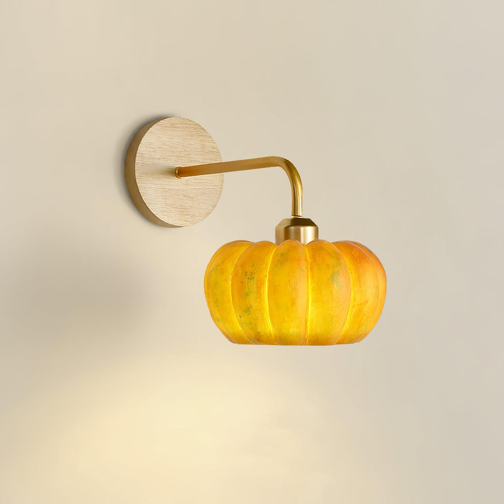 Pumpkin Wall Light, Hardwired Wall Sconce, Metal, Dia 18cm x H 26cm