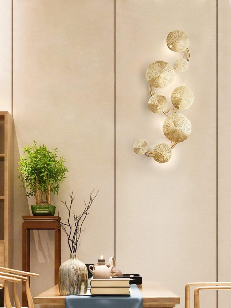 Lotus Leaf Wall Light - Model F: W 12.2 x H 30.3 Stainless steel, Hardwired Wall Sconce, detail 18