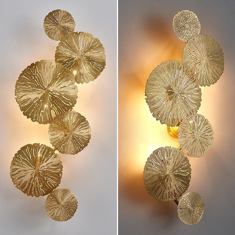 Lotus Leaf Wall Light - Model F: W 12.2 x H 30.3 Stainless steel, Hardwired Wall Sconce, detail 19
