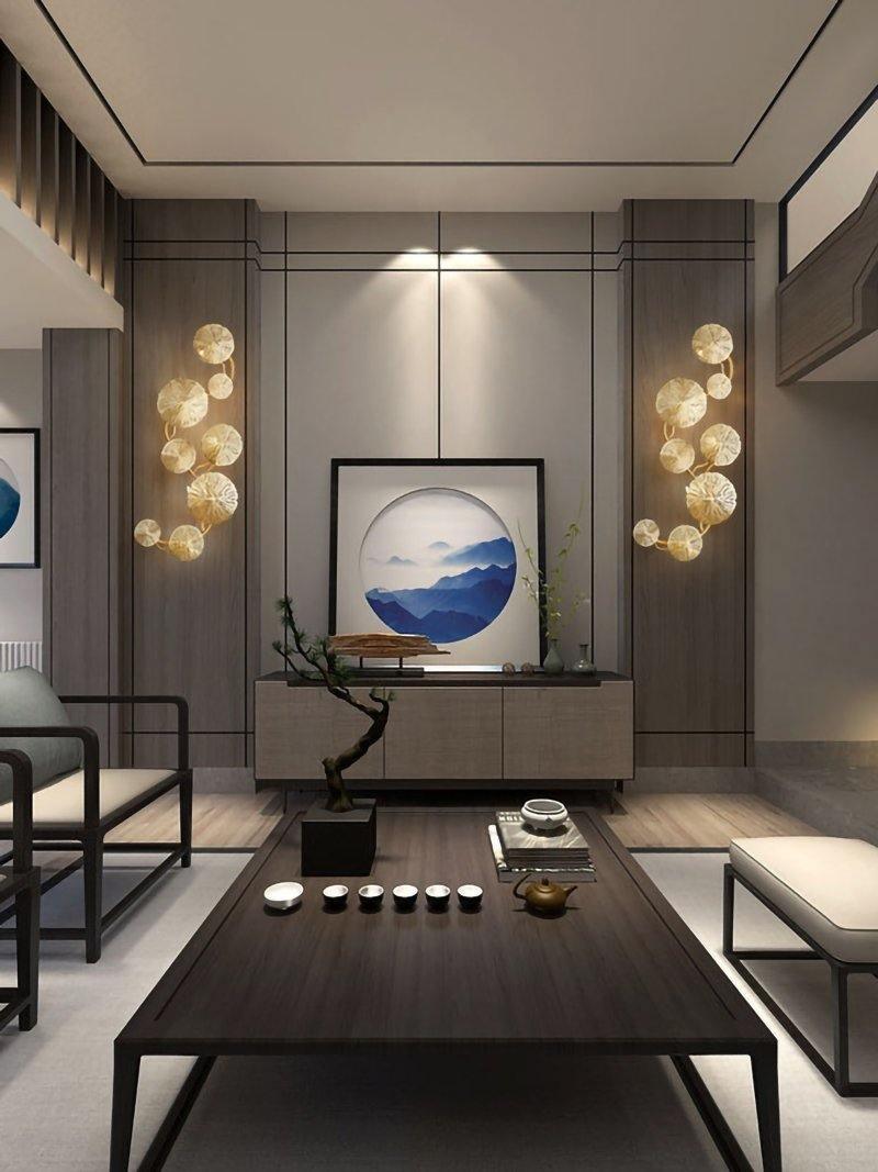 Lotus Leaf Wall Light - Model F: W 12.2 x H 30.3 Stainless steel, Hardwired Wall Sconce, detail 22