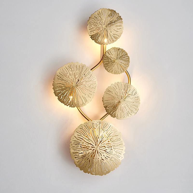 Lotus Leaf Wall Light - Model F: W 12.2 x H 30.3 Stainless steel, Hardwired Wall Sconce, detail 7