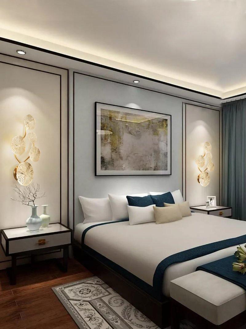 Lotus Leaf Wall Light - Model F: W 12.2 x H 30.3 Stainless steel, Hardwired Wall Sconce, detail 23