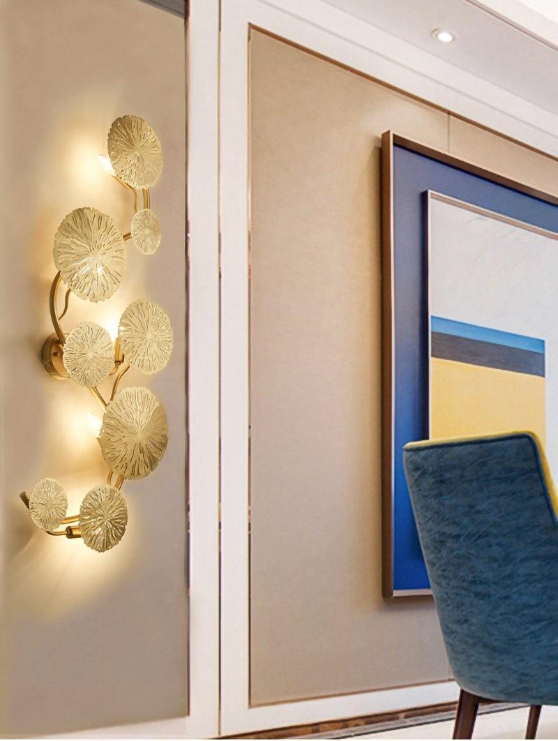 Lotus Leaf Wall Light - Model F: W 12.2 x H 30.3 Stainless steel, Hardwired Wall Sconce, detail 12